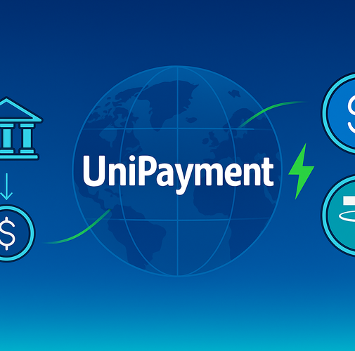 Global forex globe bridged by UniPayment from bank to stablecoins