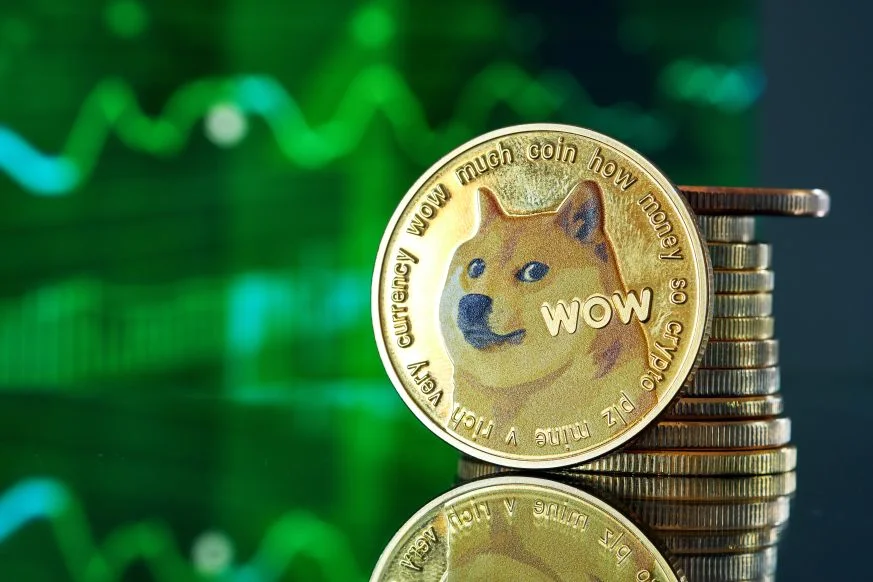  Pile of Dogecoin cryptocurrencies 