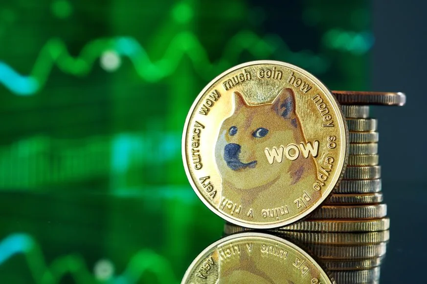  Tumpukan cryptocurrency Dogecoin 