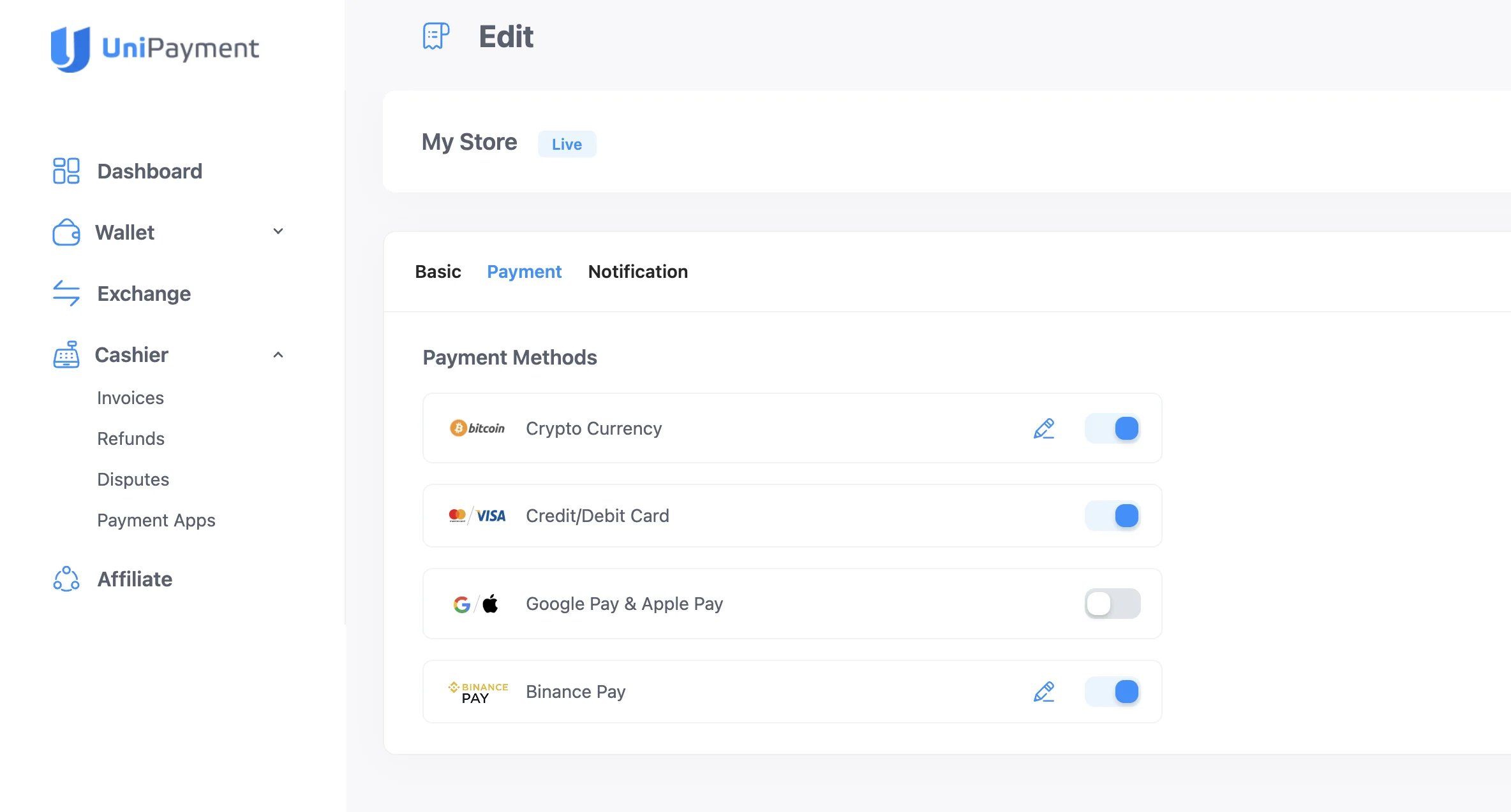  UniPayment v1.6.7 with Apple Pay & Google Pay support 