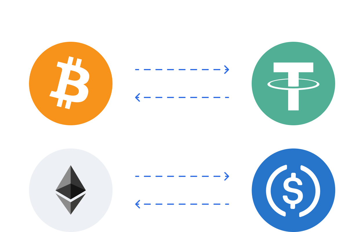 Real-time currency conversion between fiat and crypto for e-commerce.