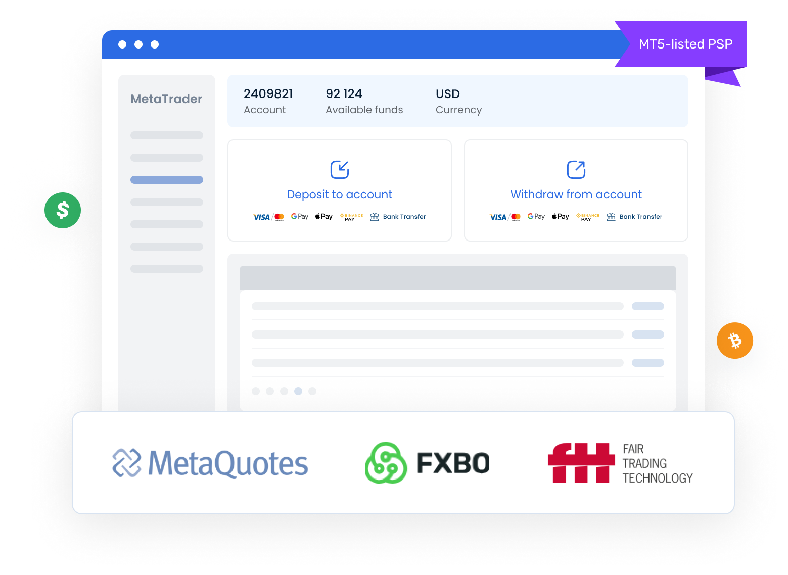 Efficient cross-border payments with lower fees and instant settlements for forex brokers.
